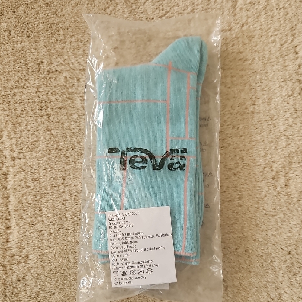 Teva Aqua Blue Socks for Women, NWT